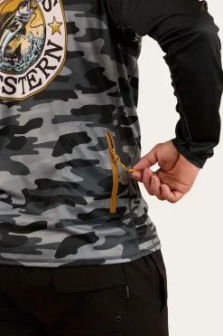 Big Catch Hooded Fishing Jersey - Black Camo