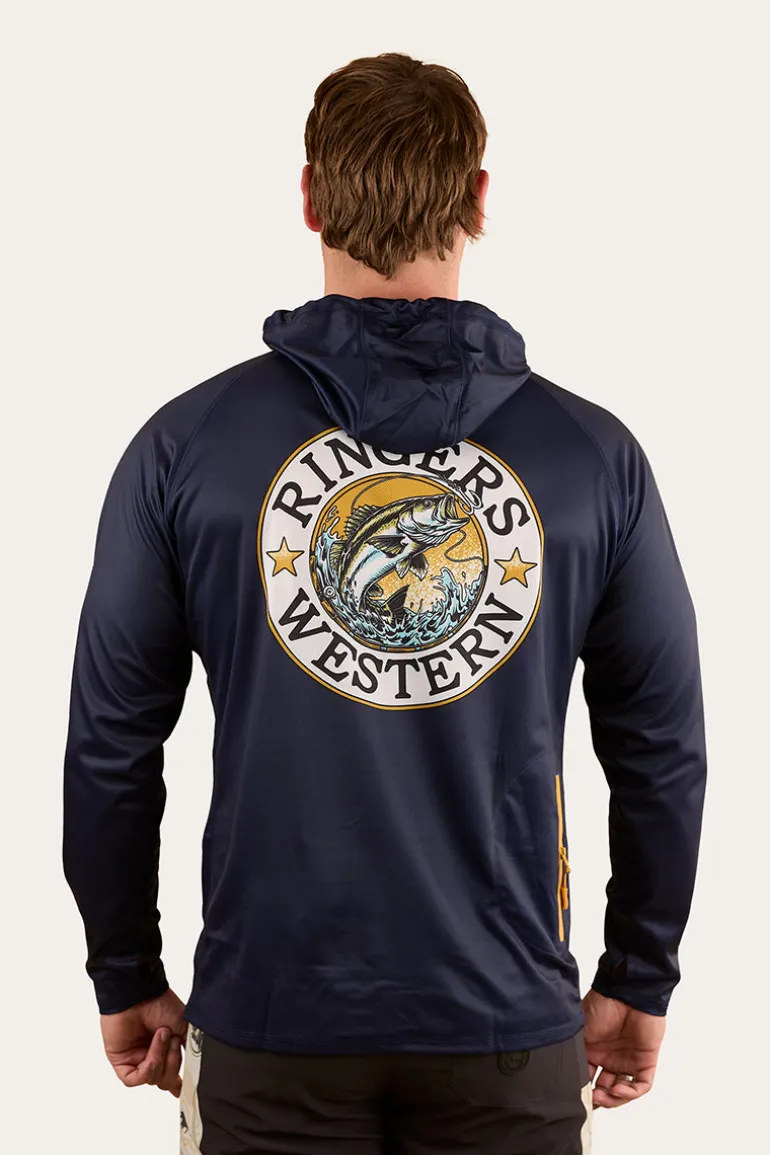 Big Catch Hooded Fishing Jersey - Navy