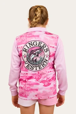 Big Catch Kids Fishing Jersey - Ballet Pink