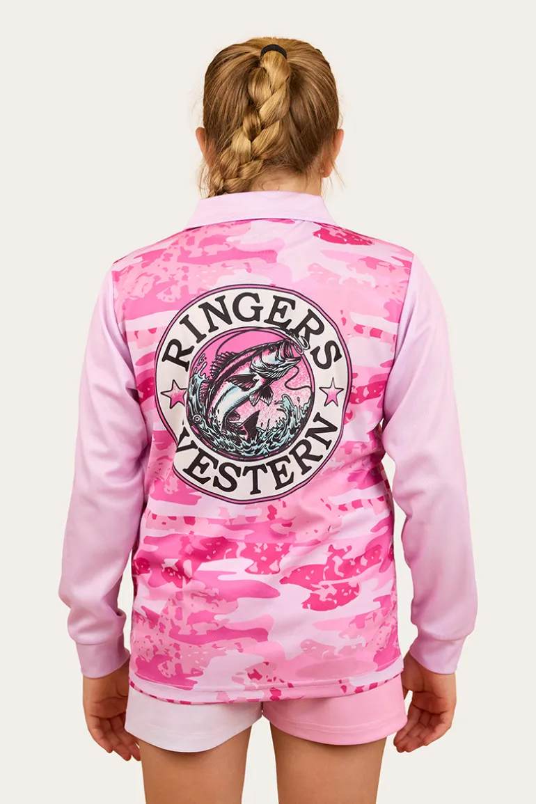 Big Catch Kids Fishing Jersey - Ballet Pink
