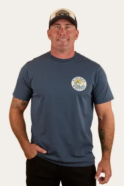 Big Catch Mens Loose Fit T-Shirt - Washed Navy