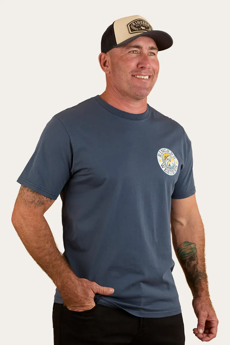 Big Catch Mens Loose Fit T-Shirt - Washed Navy