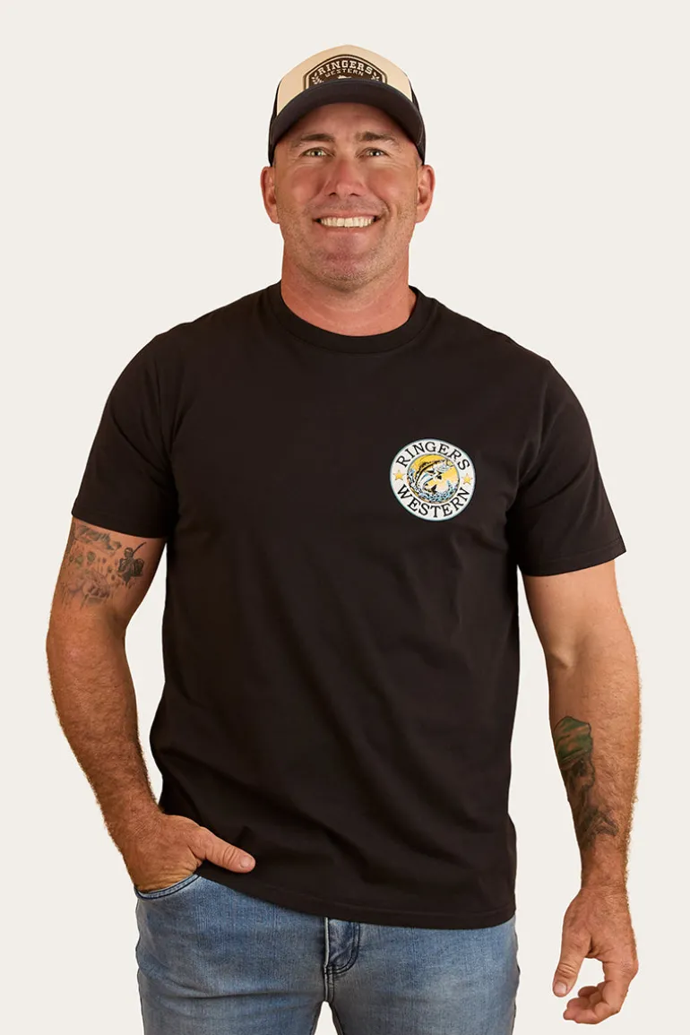 Big Catch Mens Loose Fit T-Shirt - Black