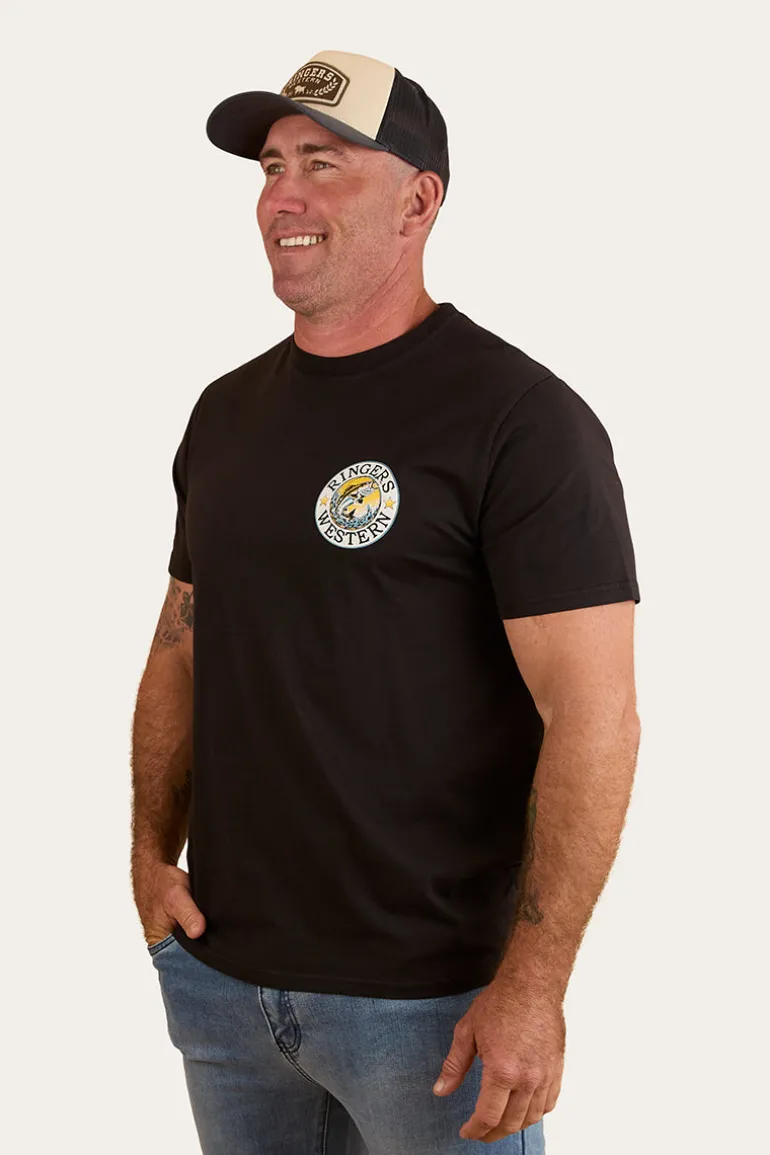 Big Catch Mens Loose Fit T-Shirt - Black