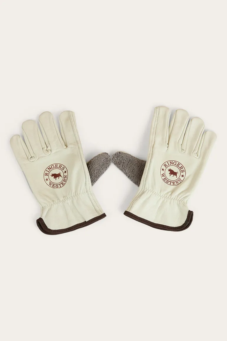 Big Dog Leather Gloves - Ivory