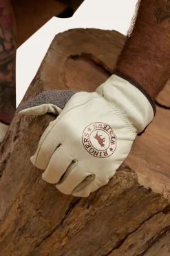 Big Dog Leather Gloves - Ivory