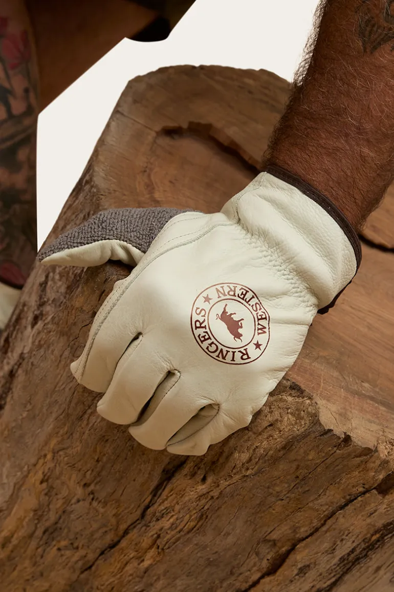 Big Dog Leather Gloves - Ivory