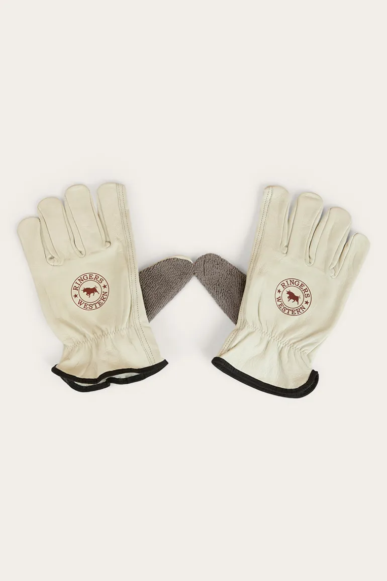 Big Dog Leather Gloves - Ivory