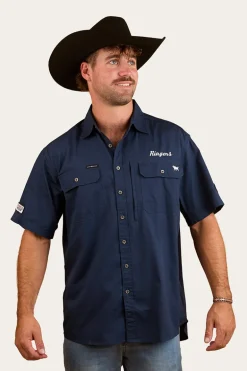 Big Rig Mens Short Sleeve Shirt - Navy