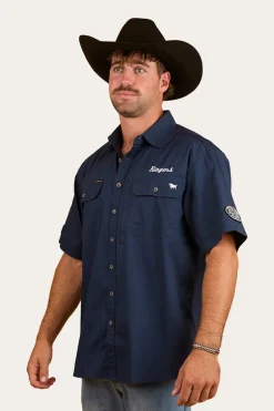 Big Rig Mens Short Sleeve Shirt - Navy