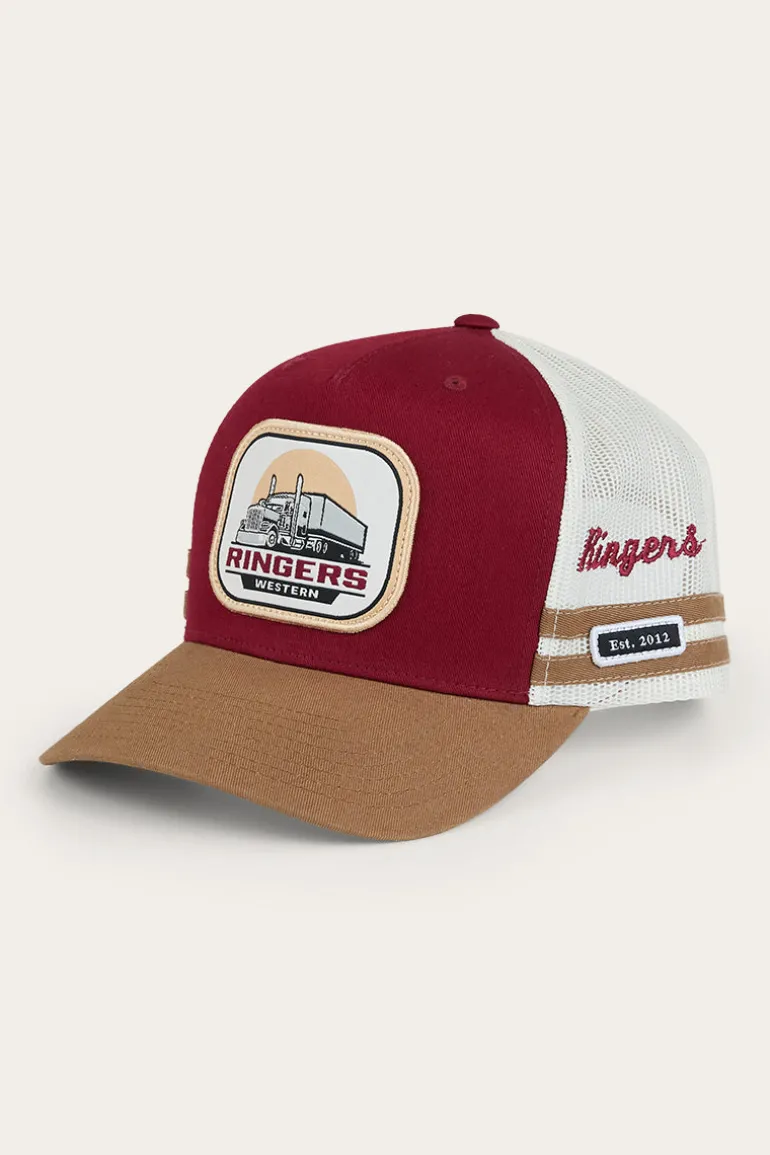 Big Rig Trucker Cap - Burgundy / Clay