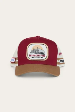 Big Rig Trucker Cap - Burgundy / Clay