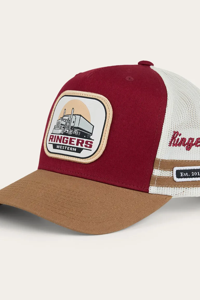 Big Rig Trucker Cap - Burgundy / Clay