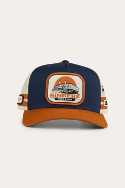 Big Rig Trucker Cap - Navy / Burnt Orange