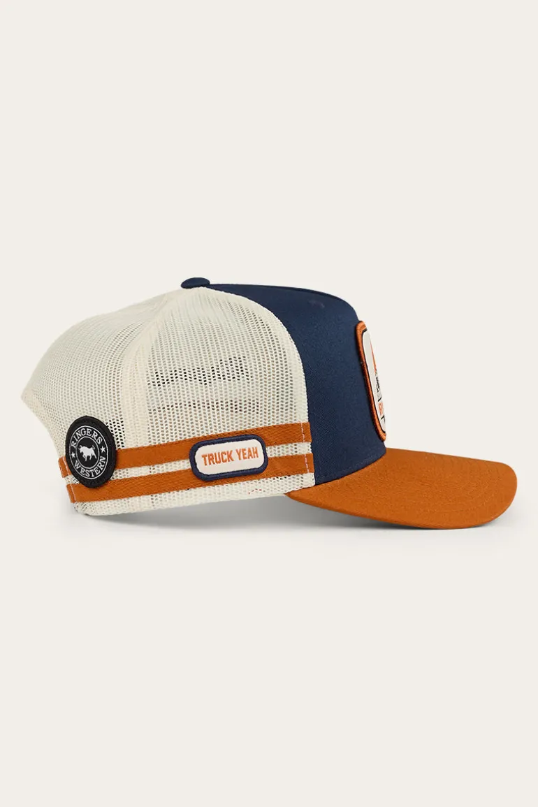 Big Rig Trucker Cap - Navy / Burnt Orange