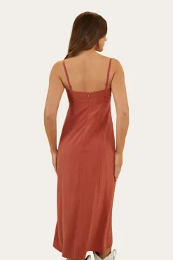 Bobbie Womens Midi Dress - Cedar