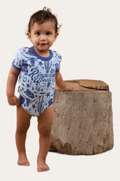 Boot Scootin Babies Short Sleeve Romper - Dusk