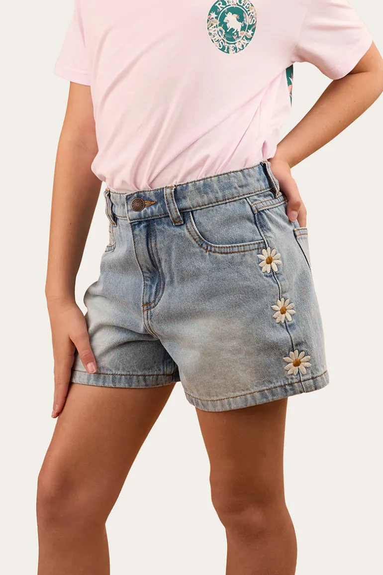 Bridie Kids Denim Short -Light Wash Blue