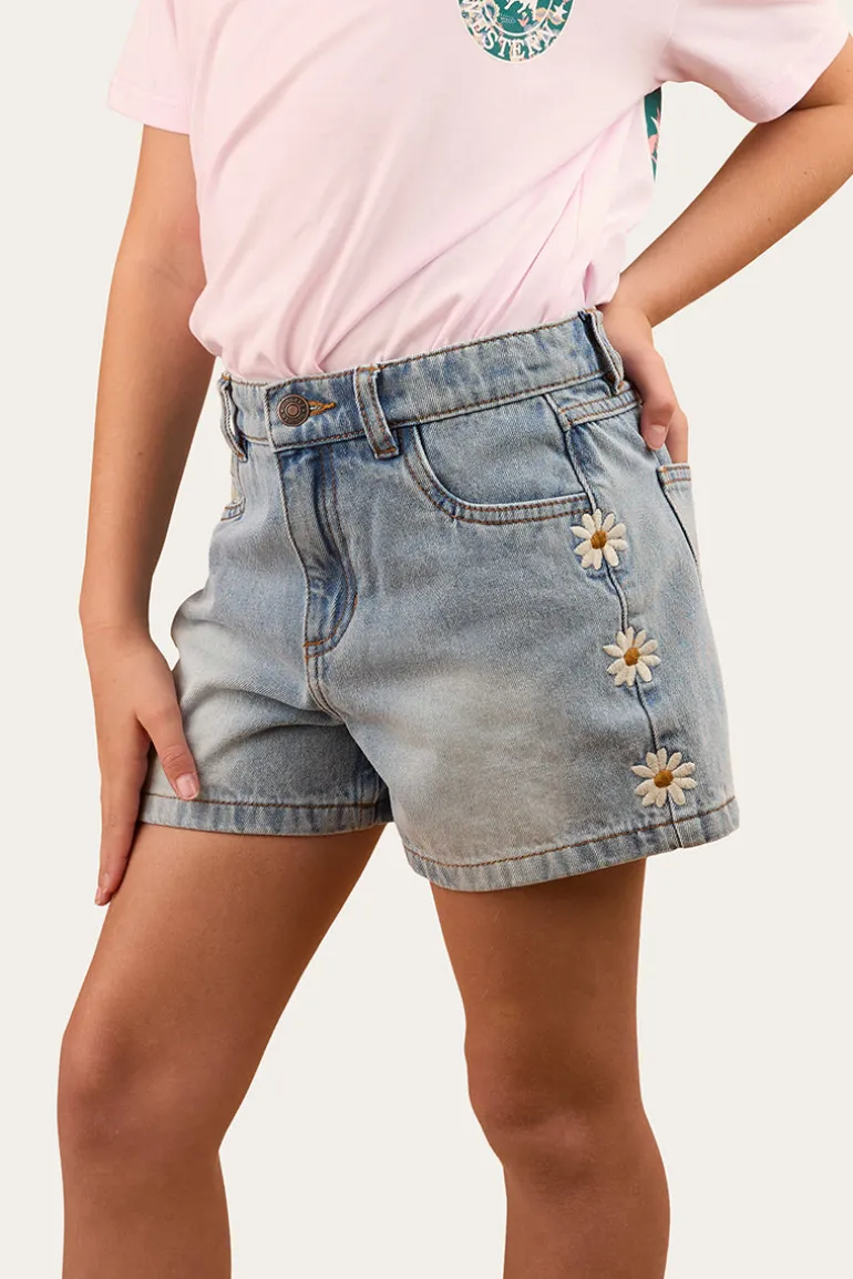Bridie Kids Denim Short -Light Wash Blue