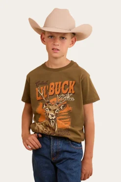 Buck Boys Classic Fit T-Shirt - Military Green