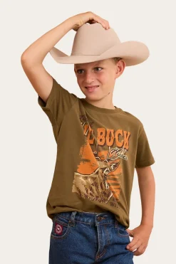 Buck Boys Classic Fit T-Shirt - Military Green