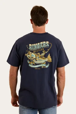 Buckin Barra Mens Loose Fit T-Shirt - Navy