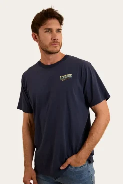 Buckin Barra Mens Loose Fit T-Shirt - Navy