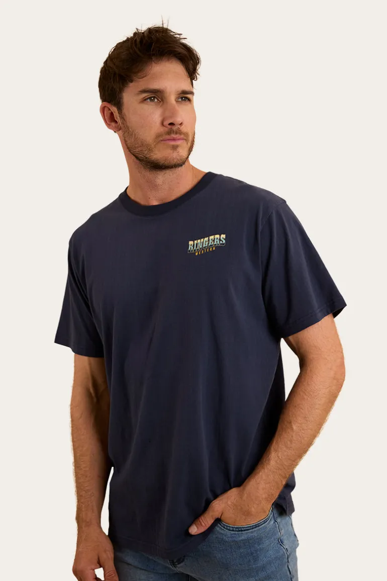Buckin Barra Mens Loose Fit T-Shirt - Navy