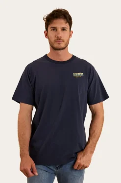 Buckin Barra Mens Loose Fit T-Shirt - Navy