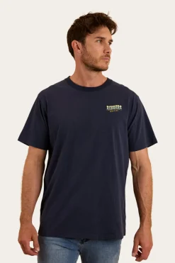 Buckin Barra Mens Loose Fit T-Shirt - Navy