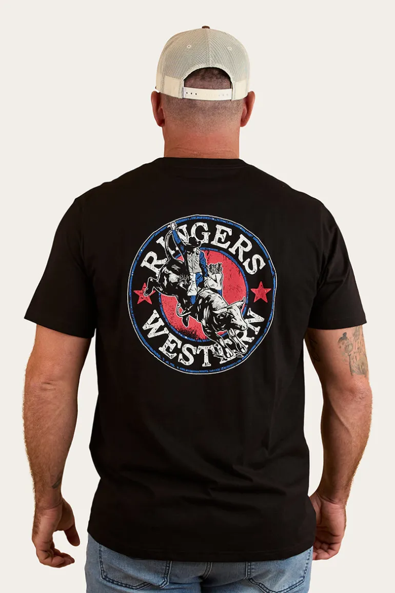Bucking Bull Mens Loose Fit T-Shirt - Black