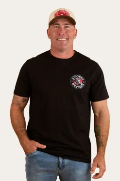 Bucking Bull Mens Loose Fit T-Shirt - Black