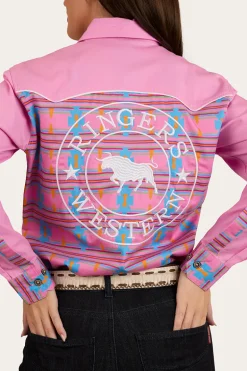 Burdekin Womens Limited Edition Full Button Work Shirt - Pastel Pink