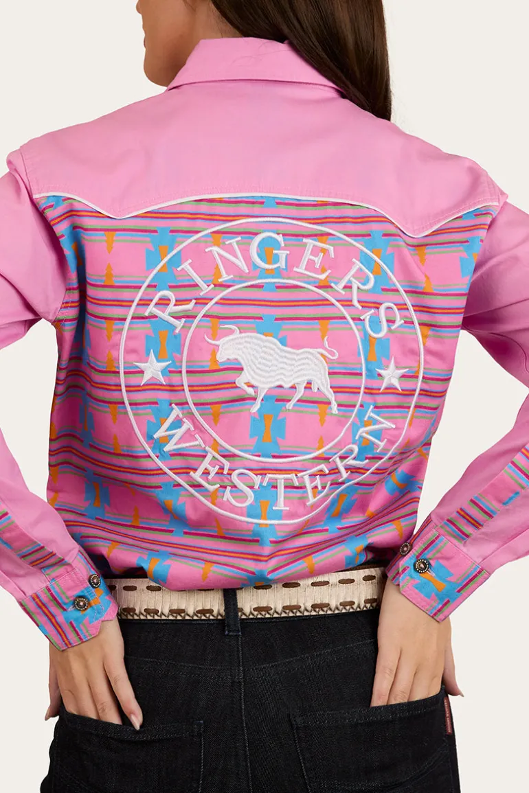 Burdekin Womens Limited Edition Full Button Work Shirt - Pastel Pink