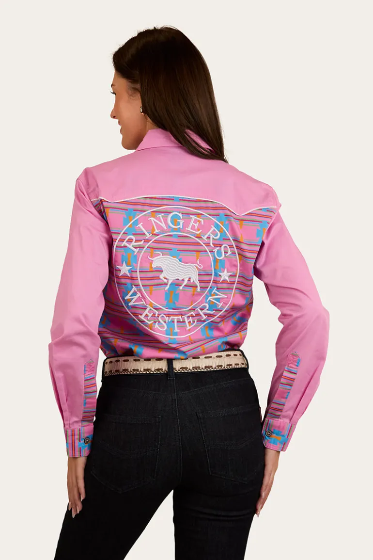 Burdekin Womens Limited Edition Full Button Work Shirt - Pastel Pink