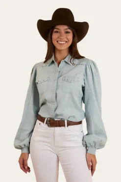 Camila Womens Blouse - Chambray