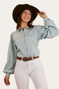 Camila Womens Blouse - Chambray
