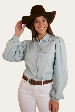 Camila Womens Blouse - Chambray