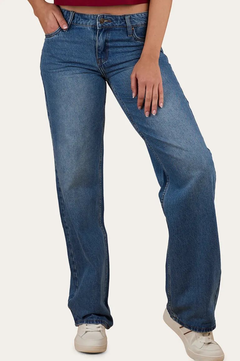 Cammy Low Rise Wide Leg Jean - Light Blue