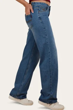 Cammy Low Rise Wide Leg Jean - Light Blue