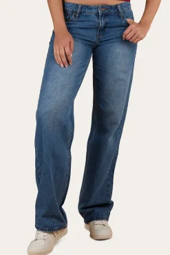Cammy Low Rise Wide Leg Jean - Light Blue