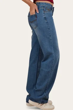 Cammy Low Rise Wide Leg Jean - Light Blue