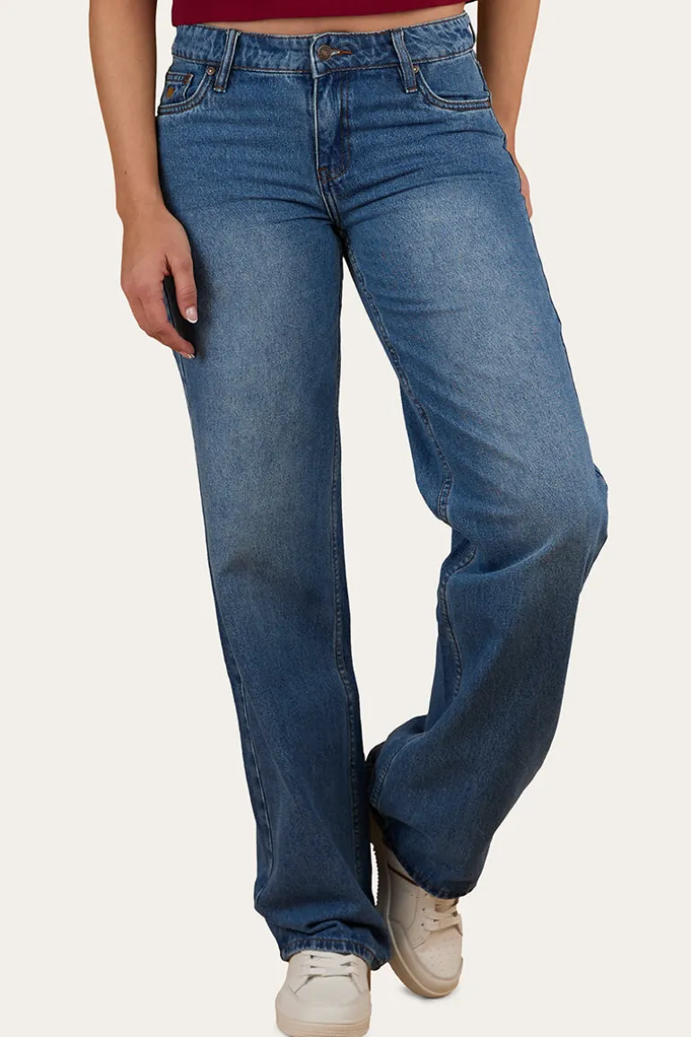 Cammy Low Rise Wide Leg Jean - Light Blue
