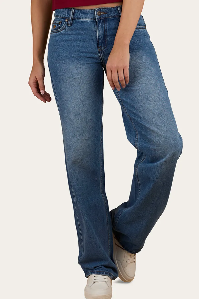 Cammy Low Rise Wide Leg Jean - Light Blue