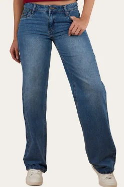 Cammy Low Rise Wide Leg Jean - Light Blue