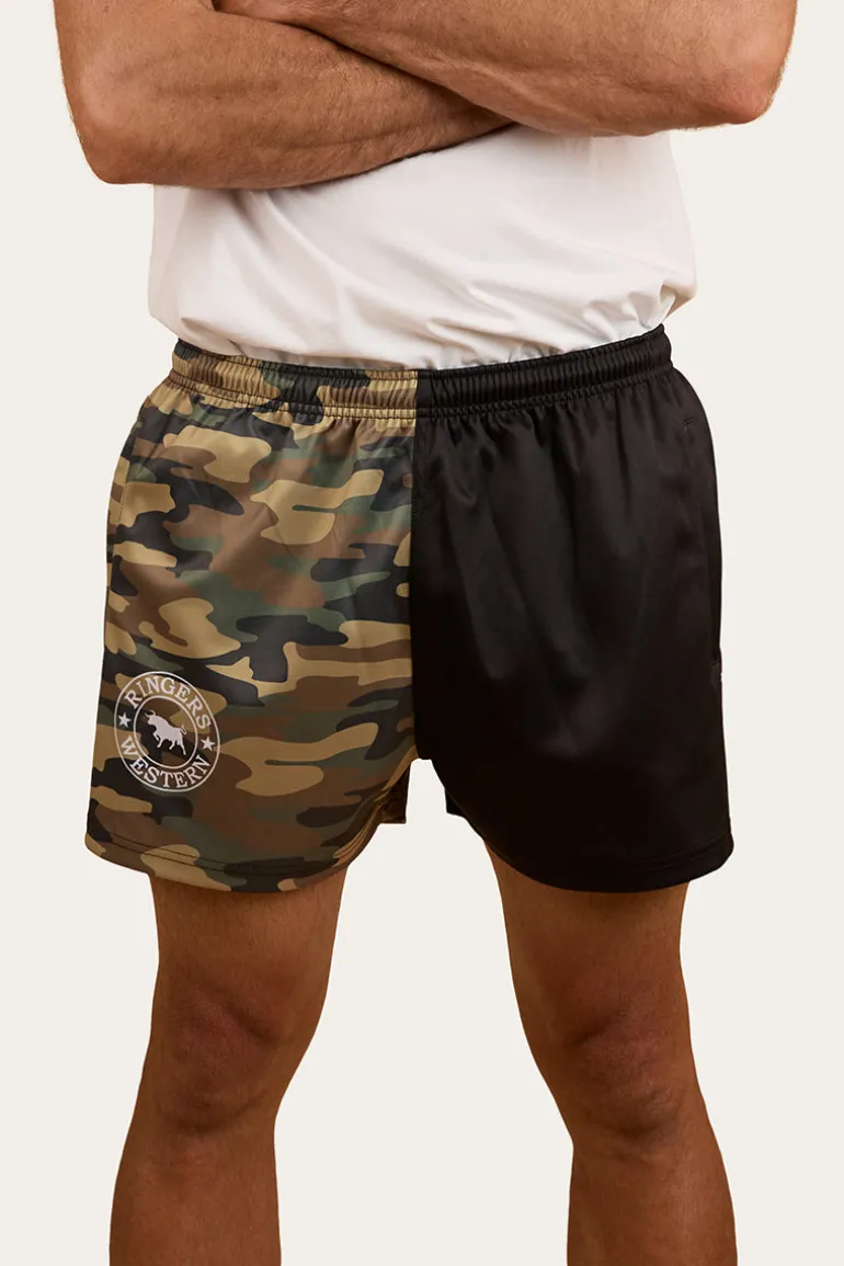 Camo Footy Shorts - Black / Camo