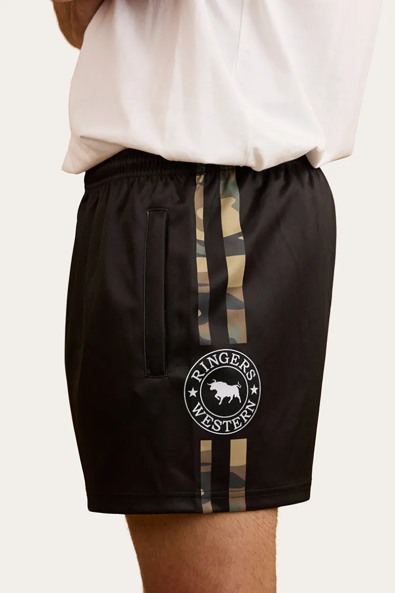 Camo Footy Shorts - Black / Camo