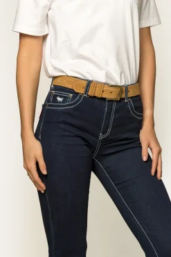 Caroline Womens Mid-Rise Bootleg Jeans - Indigo Blue