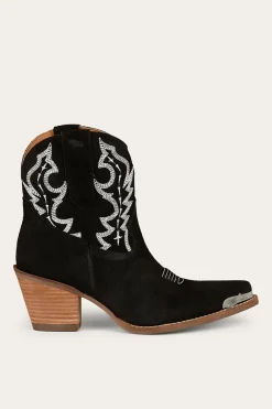 Catalina Womens Western Boot - Black Suede