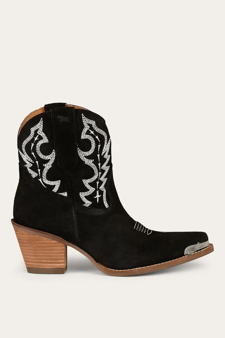Catalina Womens Western Boot - Black Suede